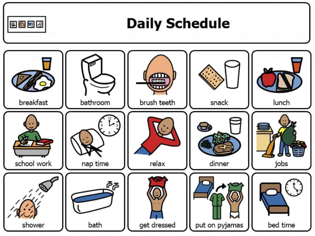 daily visual schedule for kids